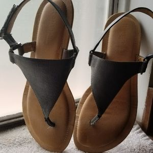 Naturalizer Pewter Sling Back Thong SZ 7W